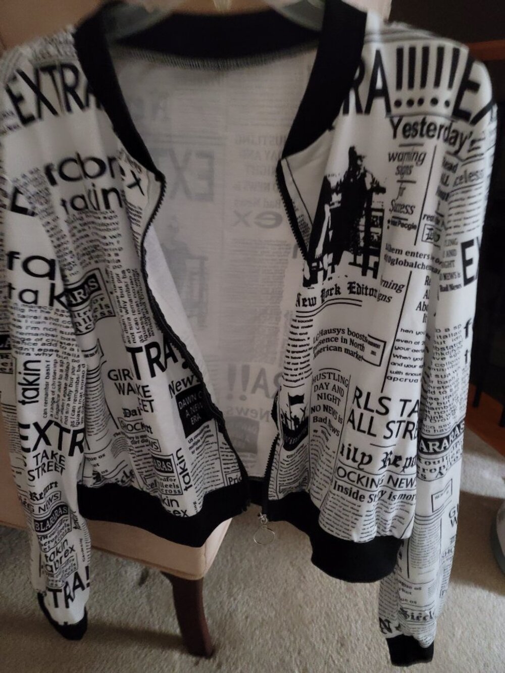 Newspaper Print Jacket